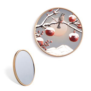 Customized Natural Scenery Asian Style Bird Printing Single Side <b>Small</b> Round Makeup Pocket <b>Mirror</b> - Product Image 1