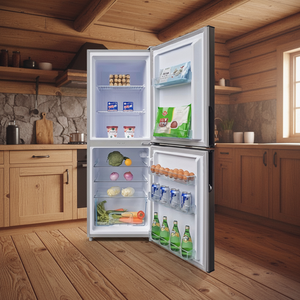 Réfrigérateur domestique à <span class=keywords><strong>double</strong></span> porte et congélateur supérieur de 252 litres, moitié congélateur, moitié réfrigérateur - Product Image 5