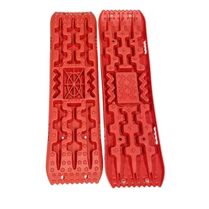 10Ton 4WD Recovery Traction Tracks With Bag Red Traction Boards 2 Pcs Recovery Boards With Jack Lift Base