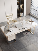 Bureau à domicile Bureau et chaises Bureau de travail design de luxe en pierre Mobilier de table de bureau moderne