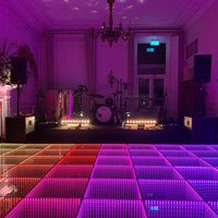 Vente chaude 3D Style Portable certifié CE LED piste de danse MIX couleur 10*10m décor de mariage panneau en forme de cercle