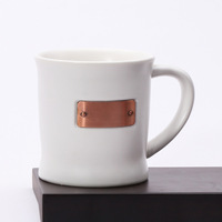 SWT Logo en cuivre personnalisé Souvenir nouveau Design logo personnalisé tasse à thé en céramique de café avec poignée