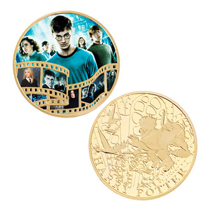 เหรียญที่ระลึกพิมพ์ลายตัวอักษรเคลือบทอง 24K ดีไซน์ใหม่ 5 แบบ ธีมภาพยนตร์อเมริกัน พอร์เตอร์ ขายส่ง - Product Image 3