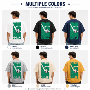 เสื้อยืดโอเวอร์ไซส์ลายกราฟิกแขนสั้นผ้าฝ้ายลำลองสำหรับผู้ชาย พิมพ์ลายฟุตบอล แฟชั่นสตรีทแวร์ ขายส่ง - Product Image 3