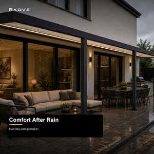 ศาลาหลังคาแบบขยาย RKOVE ขนาด 3*6 เมตร พร้อมไฟ LED แถบสีตามสั่ง สำหรับสวนหลังบ้าน พร้อมมุ้งกันยุงเสริม (อุปกรณ์เสริม) - Product Image 6