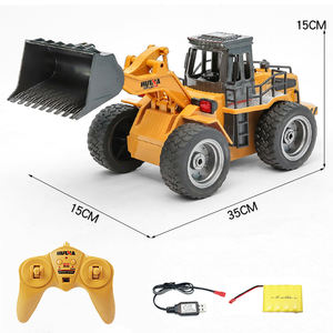 HOSHI <span class=keywords><strong>HUINA</strong></span> <span class=keywords><strong>1520</strong></span> 6CH 1/18 2.4GHz RC Bulldozer en métal RTR Chargeur frontal Véhicule de chantier Jouet de construction Tracteur - Product Image 5