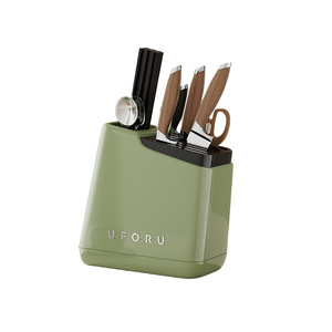 Soporte para cuchillos, estante de almacenamiento de plástico, 7 piezas, duradero, para uso en encimeras de cocina - Product Image 3