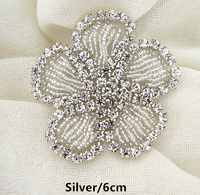 Robe de mariée nuptiale petite fleur perlée diamant strass appliques pour la décoration de ceinture