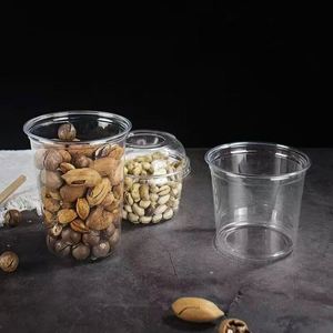 Gobelets en plastique PET de qualité alimentaire 8oz 12oz 14oz 16oz 24oz 32oz pour desserts, salades, fruits et collations avec logo personnalisé - Product Image 2