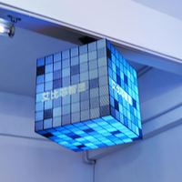 Écran mural LED rotatif intérieur/extérieur, cube LED haute résolution P2.5 P3.91, bande LED pour affichage mural, décoration visuelle