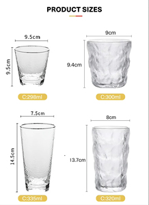 DAJI HYDRO Taza de vidrio de 300ml Diseño moderno ecológico Vasos transparentes para regalos Personalizado Venta al por mayor Stock listo