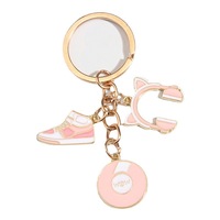 Mignon Ins Émail Ballerine Chaussures Anneau Danseur En Métal Porte-clés Femmes Filles Souvenir Cadeaux Ballet Chaussure Porte-clés