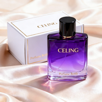 Flacon de parfum pour femme de haute qualité personnalisé avec couvercle, logo/boîte personnalisés, flacon de parfum vide de luxe irrégulier 50 ml 100 ml
