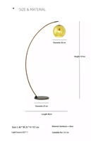 Lampe sur pied Wabi-Sabi Green Arc, design rétro, éclairage moderne du milieu du siècle, lampe de canapé pour une ambiance vintage