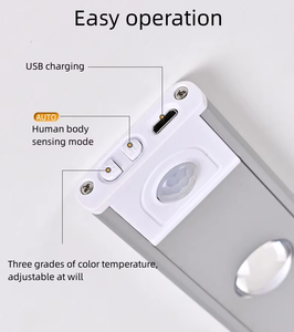 Lámpara LED con Sensor de Movimiento Tipo-C, Ultrafina, para Debajo del Gabinete, Tira de Aluminio, Luces LED para Armarios de Cocina - Product Image 6