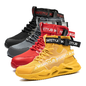 أحذية أمان كاجوال عالية الكاحل مانعة للإنزلاق ومضادة للثقب من الفولاذ بمقدمة القدم للرجال أحذية سلامة رجالية قابلة للتنفس - Product Image 4