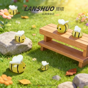 Set de Joyería Artesanal de Resina 3D con Diseño de Abeja, Mini Adorno Creativo para Decoración del Hogar, Estilo Arcoíris - Product Image 1