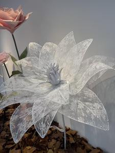 Installation florale géante en organza à texture modélisée pour la décoration <span class=keywords><strong>de</strong></span> <span class=keywords><strong>fond</strong></span> <span class=keywords><strong>de</strong></span> scène <span class=keywords><strong>de</strong></span> photographie <span class=keywords><strong>de</strong></span> mariage - Product Image 2
