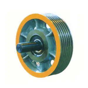 Elevator Pulley Elevator Cast Iron Traction Deflection Pulley Sheave