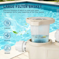 Pompe de piscine 2 HP 3 HP à vitesse variable, silencieuse, à économie d'énergie, avec contrôle par application intelligente en option