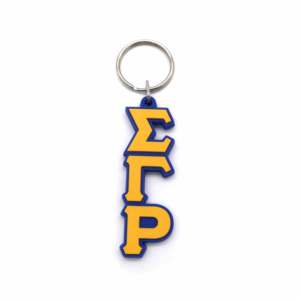 Personalizado suave Flexible SIGMA GAMMA RHO 2d Pvc hermandad griega llavero moda motocicleta llavero coche <span class=keywords><strong>gran</strong></span> regalo - Product Image 6