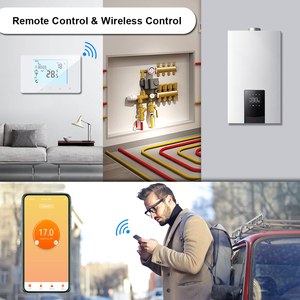 <span class=keywords><strong>Thermostat</strong></span> intelligent <span class=keywords><strong>programmable</strong></span> <span class=keywords><strong>sans</strong></span> <span class=keywords><strong>fil</strong></span> numérique pour chambre d'hôtel moderne, prise récepteur WiFi pour chaudière à <span class=keywords><strong>gaz</strong></span> et chauffage par le sol hydronique - Product Image 5