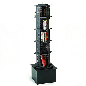 <span class=keywords><strong>Présentoir</strong></span> rotatif pour livres de supermarché / Étagère de présentation au sol en métal pour livres / Étagère de présentation de livres pour bibliothèques - Product Image 1