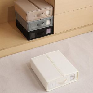 Nouvelle boîte de rangement pliable en tissu Oxford pour draps et housses de couette avec fermeture éclair, organisateur de placard pour literie et vêtements - Product Image 4