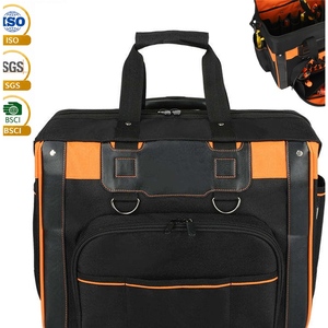 Outdoor 12+ Compartments Portable Large Capacity Rolling <b>Tool</b> Storage <b>Trolley</b> Bag Heavy Duty Durable Polyester Zipper OEM Custom - Product Image 1