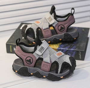 รองเท้าแตะน้ำหนักเบาสำหรับเด็กสำหรับเด็กชายและเด็กหญิง รองเท้าแตะแบบเปิดนิ้วเท้าระบายอากาศได้ดีและกันลื่นสำหรับเด็ก - Product Image 5