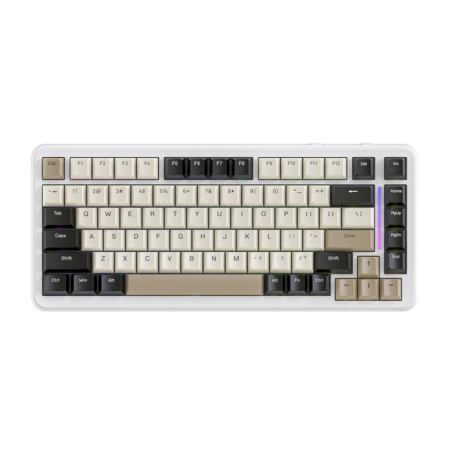 Customize Factory Keyboard OEM/ODM Mechanical Gaming Keyboard with Character Translucent Keycaps Wireless Tri-mode 75% Layout