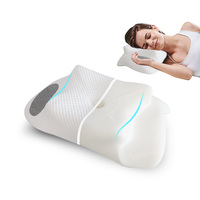 Vente Flash : Oreillers Ergonomiques Orthopédiques en Tissu Soie Glacée avec Mousse à Mémoire de Forme pour Dormeurs Latéraux