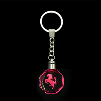 Porte-clés en cristal K9 vierge Pujiang en gros avec LED, gravure laser 3D personnalisée, cadeau promotionnel, porte-clés cheval en cristal