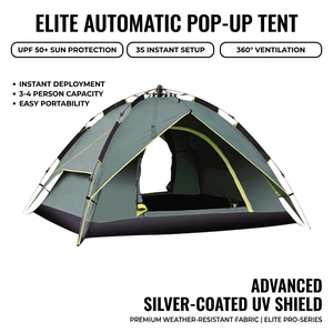 Lightweight Outdoor Four-Season Double Layer Automatic Anti-mosquito Waterproof Windproof UV Protection Instant Beach <b>Tents</b> - Product Image 4