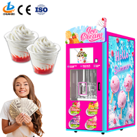 Vente directe - Usine professionnelle OEM ODM - Distributeur automatique de crème glacée molle à base de lait, avec deux garnitures, entièrement automatique