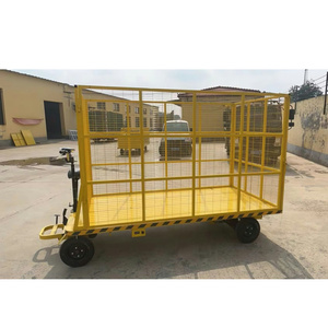Customized Four-Wheeled Electric Flatbed Construction Sites Reverse Riding Heavy Load <b>Transport</b> Manual Pushing-for Warehousing - Product Image 6