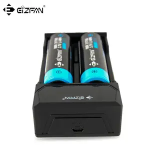 3.6V 3.7V Baterai Li-ion Charger Eizfan NC2 2 Slot Baterai Isi Ulang Li-ion Charger USB Charger