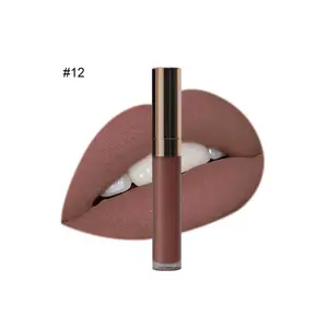 Aanpassen Private Label Eigen Logo Merk 24 Uur 100 Stuk Vegan Naakt Waterdichte Matte Vegan Vloeibare Make-Mat Lipsticks