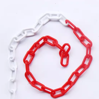 Chaîne de sécurité en PVC rouge et blanc HDPE de 6 mm de diamètre pour la protection routière