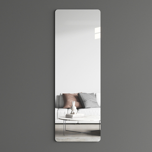 Décoration murale autocollante personnalisée en argent, miroir sans cadre en acrylique incassable, autocollant mural pour salle de bain, imperméable, souple, 3-5 mm - Product Image 2