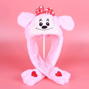 Glowing Rabbit Ears <b>Hat</b> Cute Moving Ears Cap Adult Children Funny LED Plush Rabbit <b>Hats</b> Festival Party Dress up Cosplay Props - Product Image 2