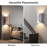 Applique murale LED personnalisée en métal, étanche IP65, double tête COB, ABS+Verre, température de couleur multiple, pour extérieur