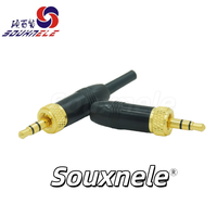Connecteur stéréo 3,5 mm nickelé à 3 pôles avec vis de verrouillage et protection en plastique pour câbles de 2 mm – Vente en gros