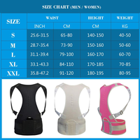 Vente flash Correcteur de posture dorsal en néoprène réglable avec thérapie magnétique pour soulager les douleurs du haut du dos