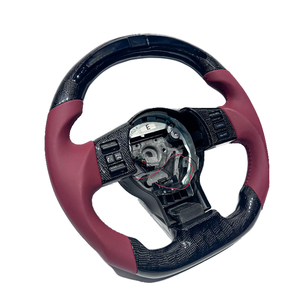 <span class=keywords><strong>Volant</strong></span> de voiture en fibre de carbone noir en cuir plat de sport rouge LED pour Infiniti FX35 <span class=keywords><strong>G25</strong></span> G37 Q50 Q60 Q70 350Z Racing Made PU - Product Image 1