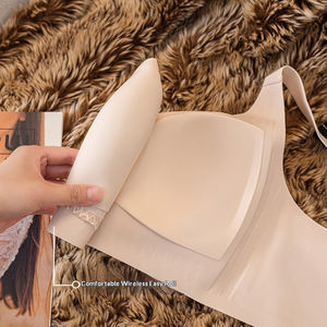 Sujetadores <span class=keywords><strong>Push</strong></span>-Up con Sensación de Desnudez para Mujer, Directo de Fábrica en China, Sensación de Frescura, Tallas Grandes, Sin Costuras, Tejido, Sujetador Sosten - Product Image 4