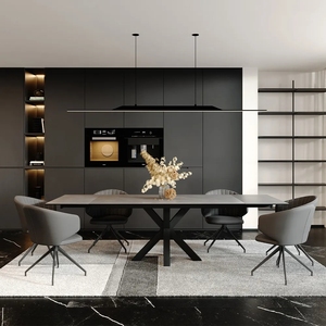 Pháp Đồ Nội Thất Gấp Thông Minh Bàn Ăn Cà Phê Phong Cách Mới Nhỏ Mở Dài Bàn Ăn Từ 6 Để 16 Ghế Ghế - Product Image 4