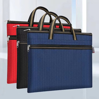 Bolsa de Documentos Impermeable de Tela Oxford de Gran Capacidad al por Mayor con Logotipo Personalizado y Diseño, Bolsa de Mano para Conferencias con Cremallera
