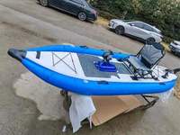 3 Air-room Pedal Kayake pêche bateau pneumatique avec siège