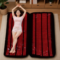 Selimut Terapi Cahaya Merah Inframerah LED Sauna Tubuh Penuh Salon Kecantikan Pereda Nyeri 660nm 850nm Kantong Tidur Pod Matras Cahaya PDT